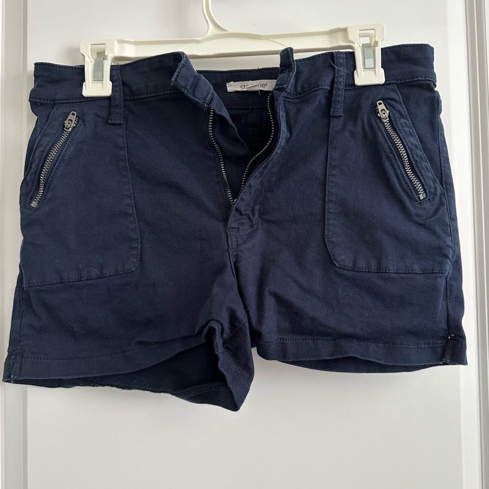 STS BLUE Ellie High Rise Zip Pocket Short - Size 8 - Navy
